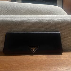 Prada Black Saffiano Leather Clutch